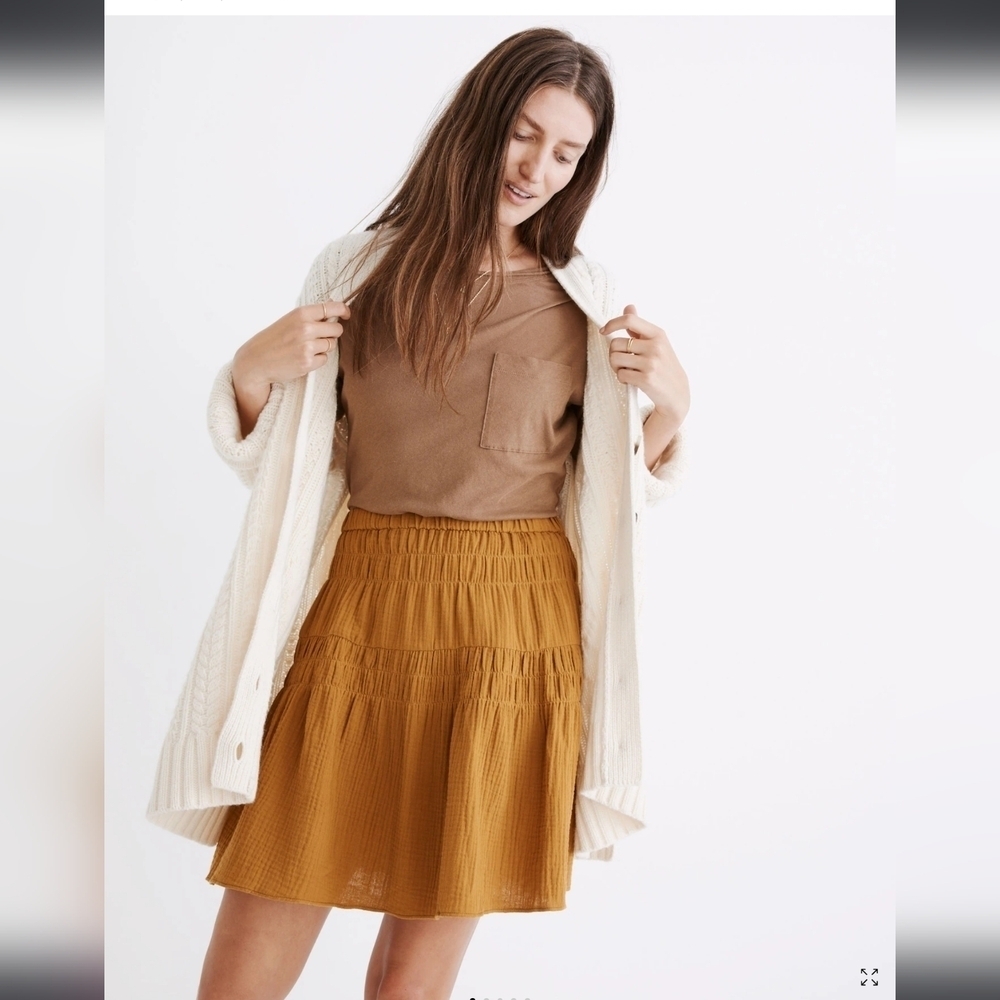 MADEWELL MINI RUFFLE SKIRT